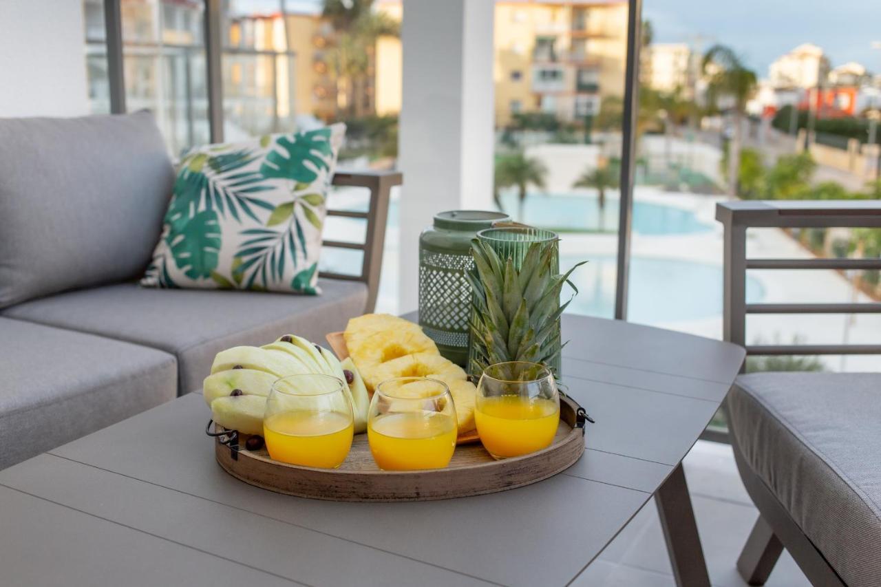 Sunny Denia Beachside Apartment with Pool Exterior photo